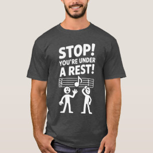 Grappige muziek liefhebber grap onder een rust Mus T-shirt