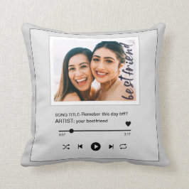 grappige muziekspeler beste vriend foto keepslag kussen