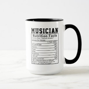 Grappige Muzikant Voeding Feiten Zangers Werknemer Mok