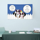 Grappige muzikanten personaliseren partij banner (Beurs)