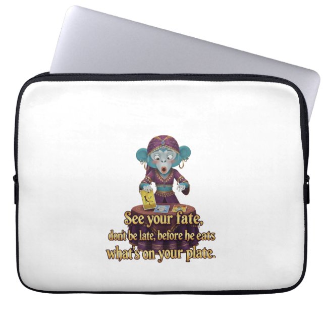 Grappige Mystieke Aap Laptop Sleeve (Voorkant)