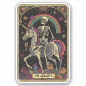 Grappige mystieke tarot de durf Kaart Sticker (Voorkant)