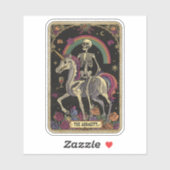 Grappige mystieke tarot de durf Kaart Sticker (Vel)