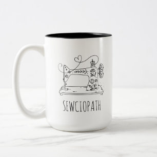 Grappige Naai,Quilter Cadeau, Naailiefhebber, Naai Tweekleurige Koffiemok