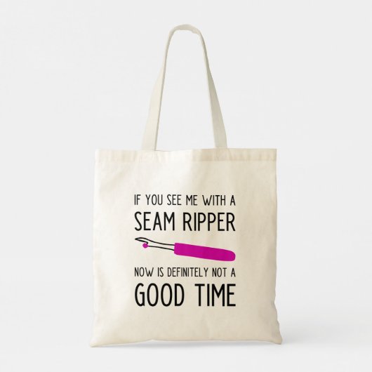 Grappige naaien en quilten Slogan Canvas tas (Achterkant)