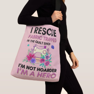 Grappige naaiofferte bloemennaaimachine crossbody tas