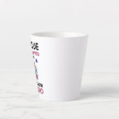 Grappige naaiofferte  bloemennaaimachine latte mok (Voorkant)