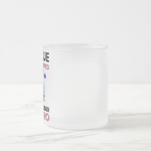 Grappige naaiofferte  bloemennaaimachine matglas koffiemok (Center)