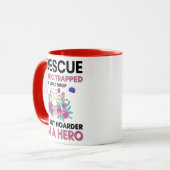 Grappige naaiofferte  bloemennaaimachine mok (Voorkant links)