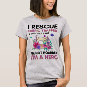 Grappige naaiofferte bloemennaaimachine t-shirt