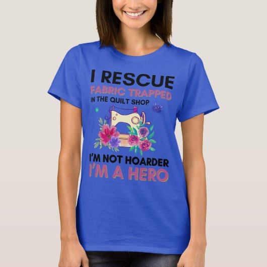 Grappige naaiofferte  bloemennaaimachine t-shirt (Voorkant)