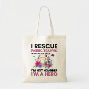 Grappige naaiofferte bloemennaaimachine tote bag