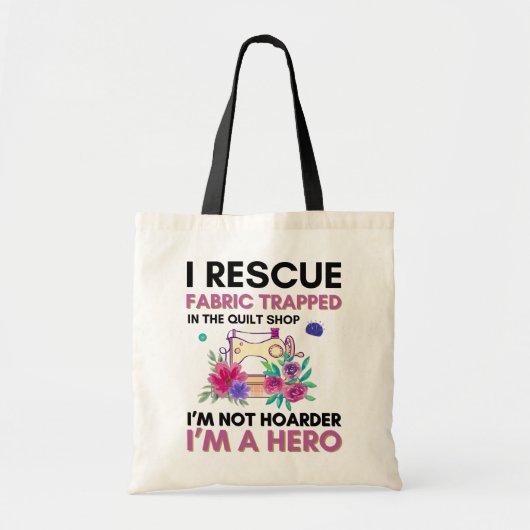 Grappige naaiofferte bloemennaaimachine tote bag (Voorkant)