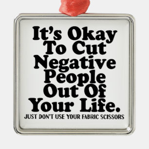 Grappige naaistofschaar quote quilter naaister  metalen ornament