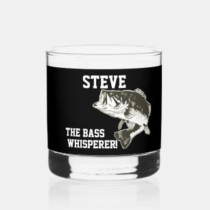 Grappige naam Bass Largemouth Bass Whisperer Whisky Glas