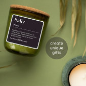 Grappige naam definitie woordenboek woord zwart sticker