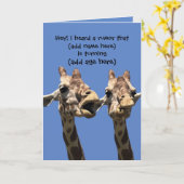 Grappige Naam en Leeftijd  Verjaardag Kaart (Gele Bloem)