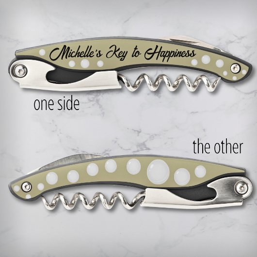 Grappige naam kurkentrekker, sleutel tot geluk kurkentrekker