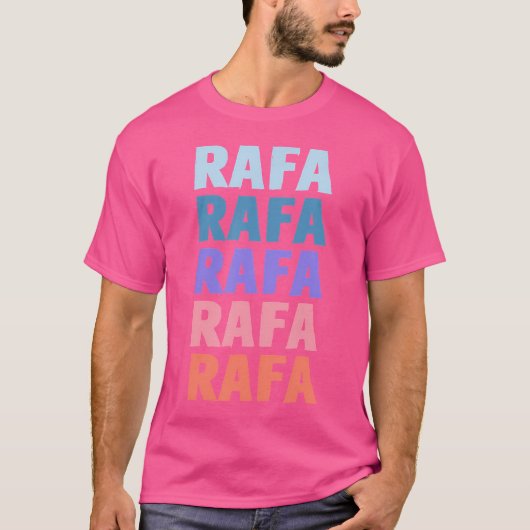 Grappige naam Rafa Gepersonaliseerde voornaam T-shirt (Voorkant)