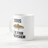 Grappige naam Vist Fish Whisperer Redfish Sports Koffiemok (Voorkant links)