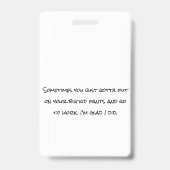 Grappige naamplaatje badge (Achterkant)