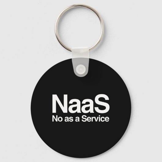 Grappige Naas As A Service Meme Computer Nerd Sati Sleutelhanger (Voorkant)