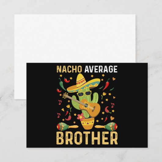 Grappige Nacho Gemiddelde Broer Gekheid Cinco De M Bedankkaart (Voorkant / Achterkant)