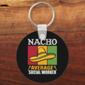 Grappige Nacho Gemiddelde Geschenken voor Maatscha Sleutelhanger (Voorkant)