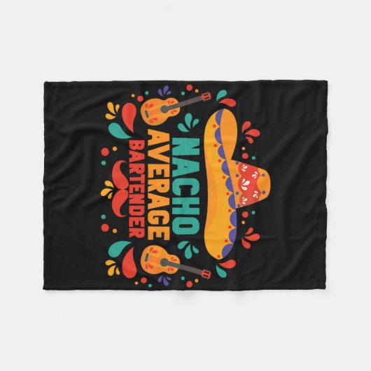 Grappige Nacho Gemiddelde Indiener Cinco de Mayo M Fleece Deken (Voorkant (Horizontaal))
