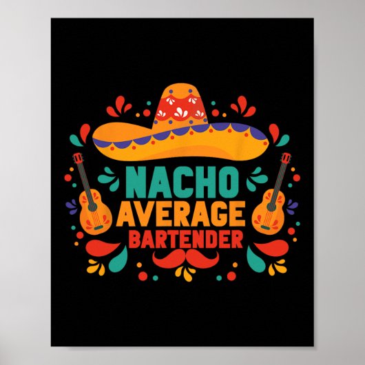Grappige Nacho Gemiddelde Indiener Cinco de Mayo M Poster (Voorkant)
