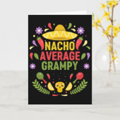 Grappige Nacho Gemiddelde Opa van Cinco De Mayo  Kaart (Gele Bloem)
