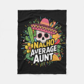 Grappige Nacho gemiddelde tante met Sombrero Cinco Fleece Deken (Voorkant)