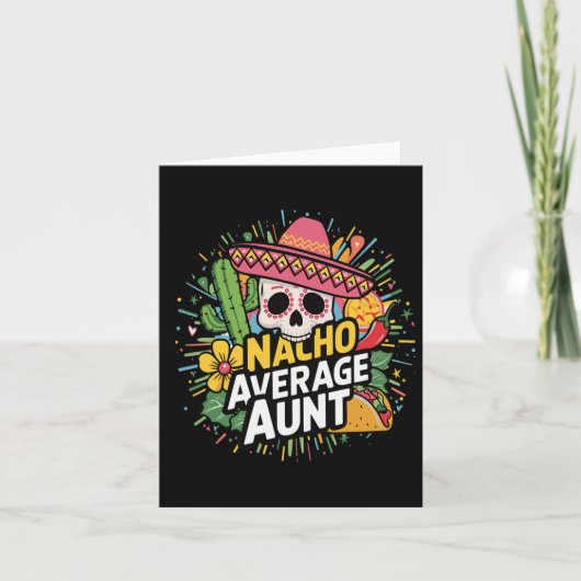 Grappige Nacho gemiddelde tante met Sombrero Cinco Kaart (Voorkant)