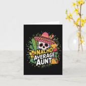 Grappige Nacho gemiddelde tante met Sombrero Cinco Kaart (Gele Bloem)