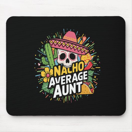 Grappige Nacho gemiddelde tante met Sombrero Cinco Muismat (Voorkant)