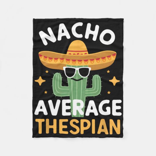 Grappige Nacho Gemiddelde Thespiaan Cinco De Mayo Fleece Deken (Voorkant)