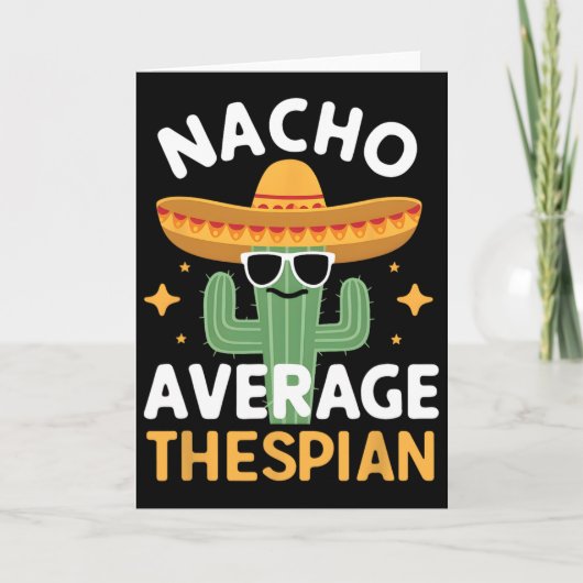 Grappige Nacho Gemiddelde Thespiaan Cinco De Mayo Kaart (Voorkant)