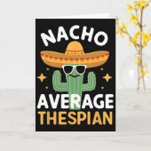 Grappige Nacho Gemiddelde Thespiaan Cinco De Mayo Kaart (Gele Bloem)