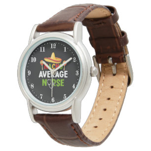 Grappige nacho gemiddelde verpleegkundige horloge