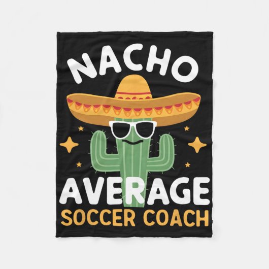 Grappige Nacho Gemiddelde Voetbal coach Cinco de M Fleece Deken (Voorkant)