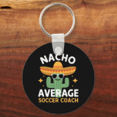 Grappige Nacho Gemiddelde Voetbalcoach Cinco De Ma Sleutelhanger (Voorkant)