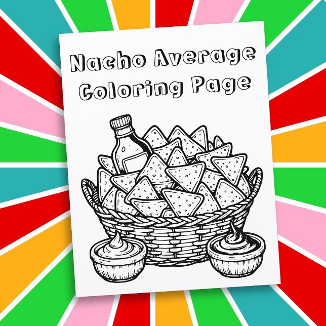Grappige Nachos en Salsa Kleurplaat Pun (Creator heeft geüpload)