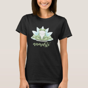 Grappige Namaste Yoga Houdingen Kikker Boeddha Blo T-shirt