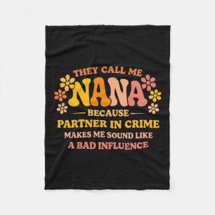 Grappige Nana Kompaan in Misdaad Trotse Oma Humor Fleece Deken