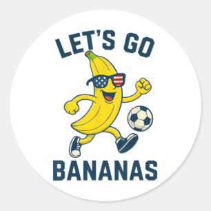 Grappige Nana Voetbal Cartoon Trappen Ll Vlag Van Ronde Sticker