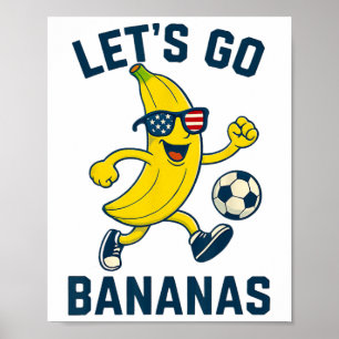 Grappige Nana Voetbal Cartoon Trappende Ll Vlag Va Poster