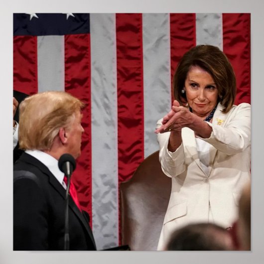Grappige Nancy Pelosi Trump Democrat Politieke Par Poster (Voorkant)