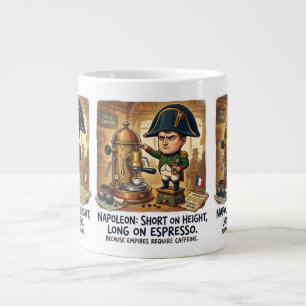 Grappige Napoleon Koffie Karikatuur - Klein van Po Grote Koffiekop