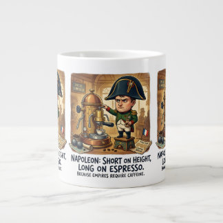 Grappige Napoleon Koffie Karikatuur - Klein van Po Grote Koffiekop
