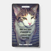 Grappige narcistische baas kat badge (Achterkant)